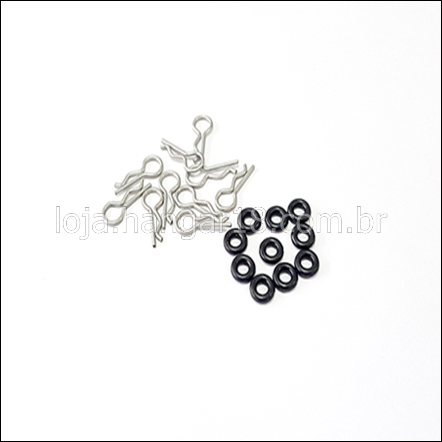 0.8 Mini Body clip with Oring set -10pcs