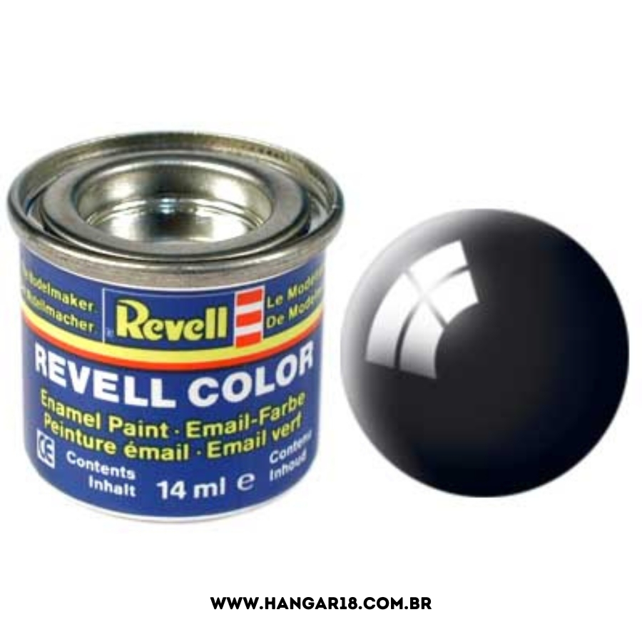 TINTA REVELL ESMALTE 32107 PRETO BRILHO 14ML