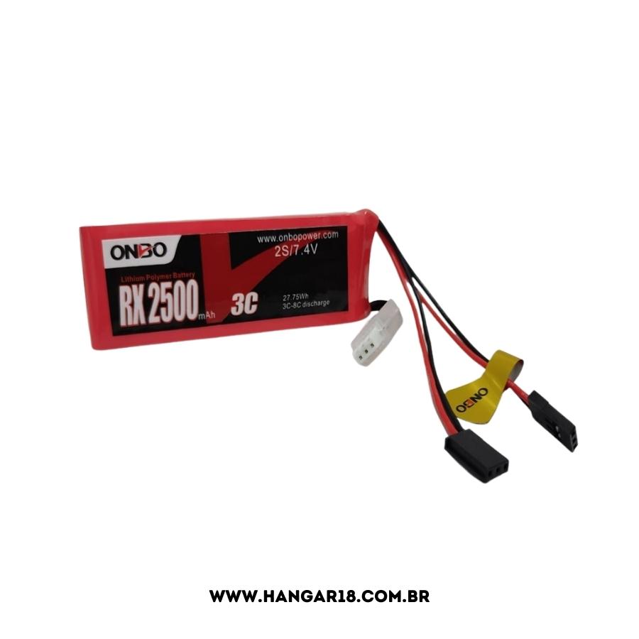 BATERIA LIPO 2S 7,4V RX 2500MAH 3C 18,50 wh ONBO