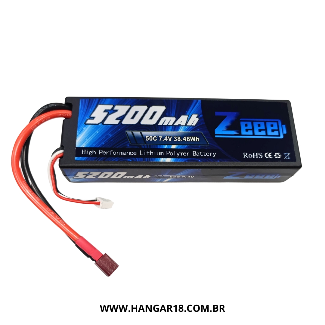 BATERIA LIPO 7.4V 5200MAH 50C 2S HD ZEE DEANS