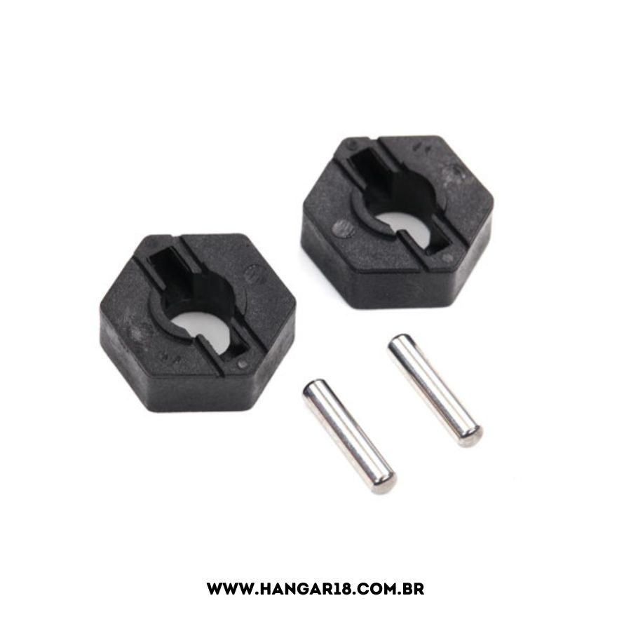 HEX WHEEL HUBS W/ PIN (2)  NYLON
