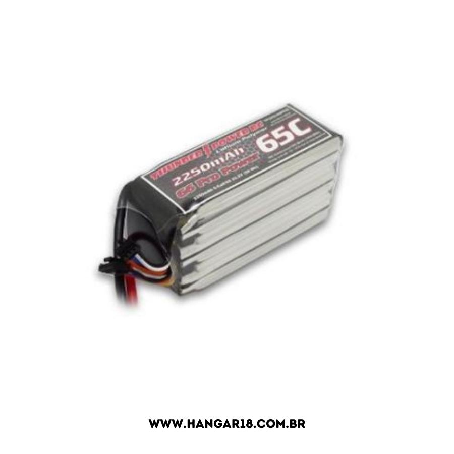 BATERIA LI-POLYMER 6S 22,2V 2250 MAH 65C T-Rex 500