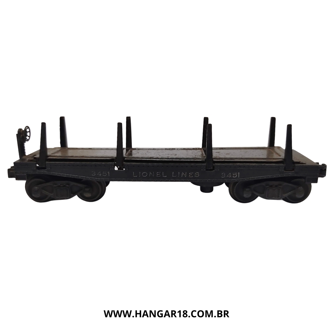 VAGÃO PLATAFORMA AUTOMATICO 3451 LIONEL ESC O