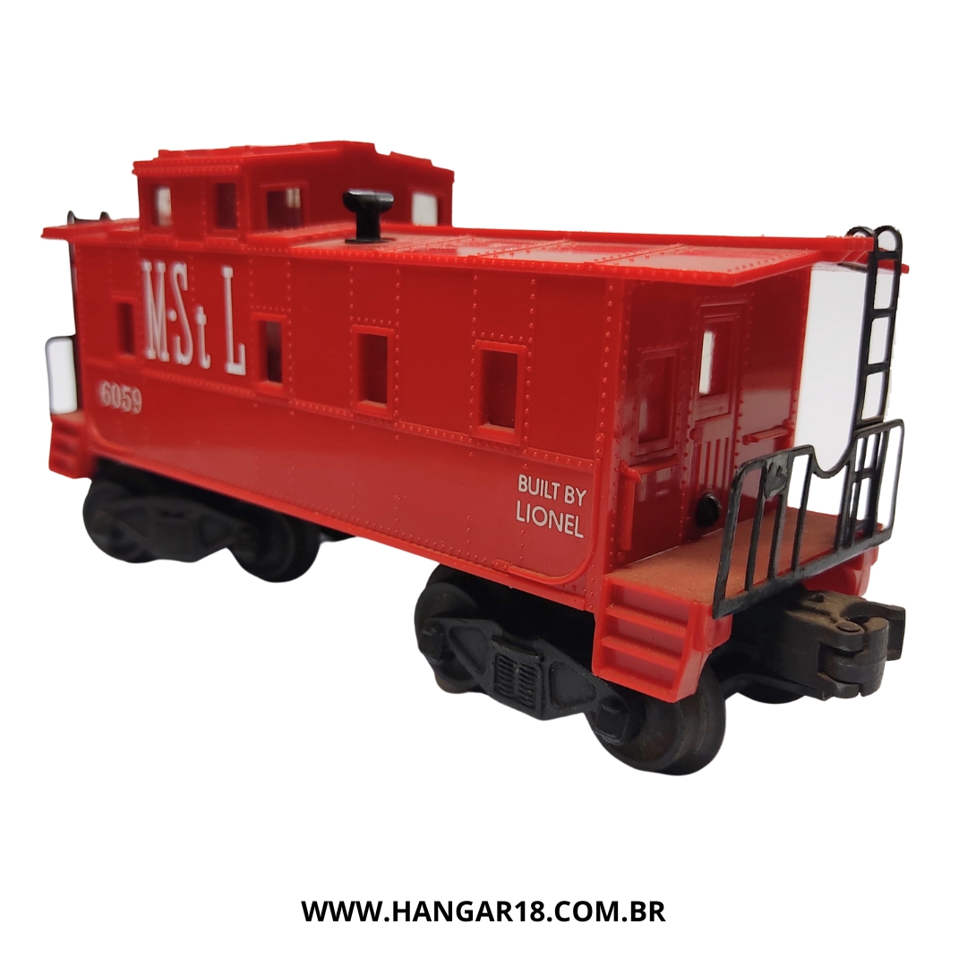 VAGÃO CABOOSE M &amp; St. 6059(B) VERM LIONEL ESC O