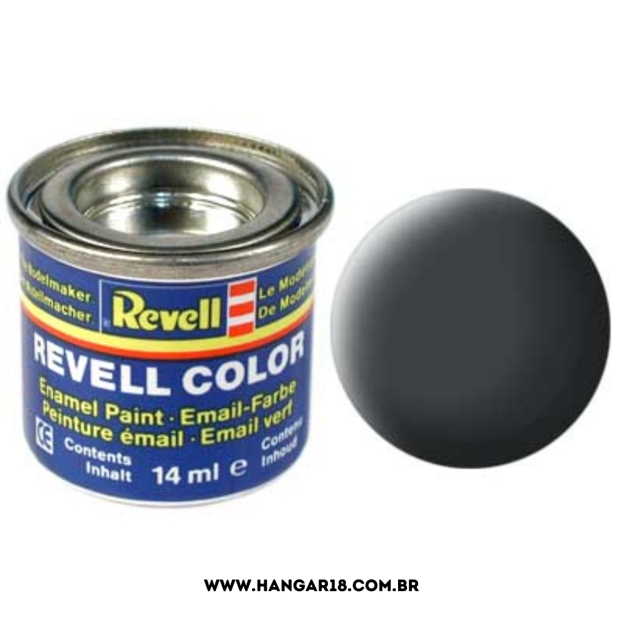 TINTA REVELL ESMALTE 32177 CINZA POEIRA FOSCO 14ML