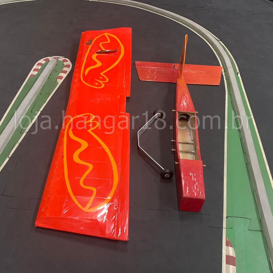 AVIÃO STICK ASA ALTA 46 VERMELHO