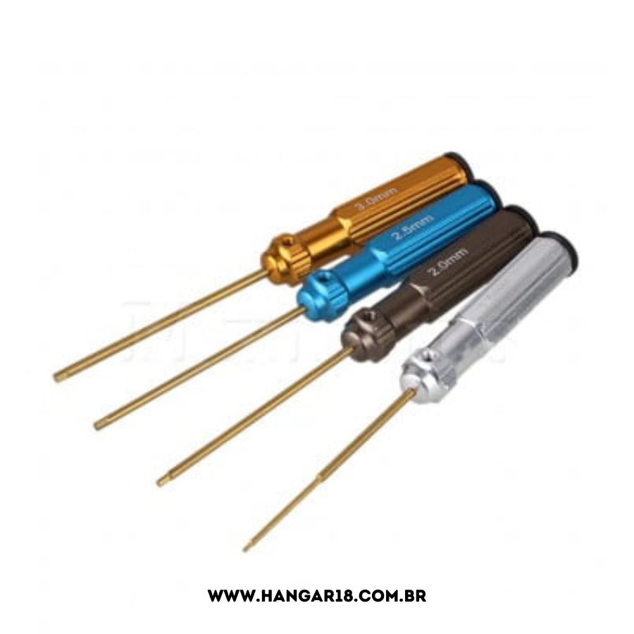 Jogo de Chave Allen Aluminium 1,5 2 2,5 3 mm