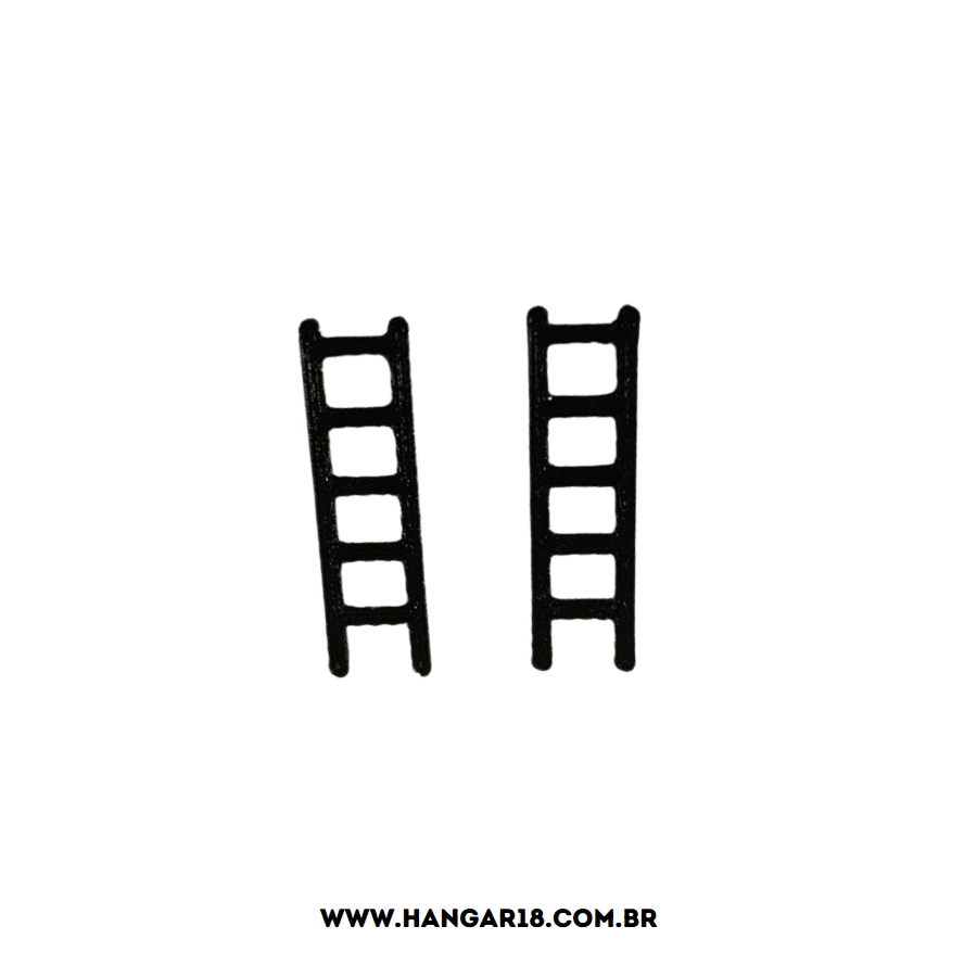 ESCADA  5 DEGRAUS 22mm H18 ESCALA HO 2PCS