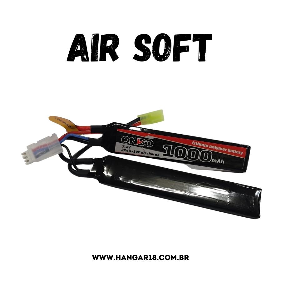 BATERIA AIR SOFT LiPo 1000MAH 20C 7,4V 2S 1+1