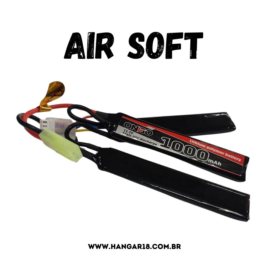 BATERIA AIR SOFT LiPo 1000MAH 20C 11,1V 3S (1+1+1)