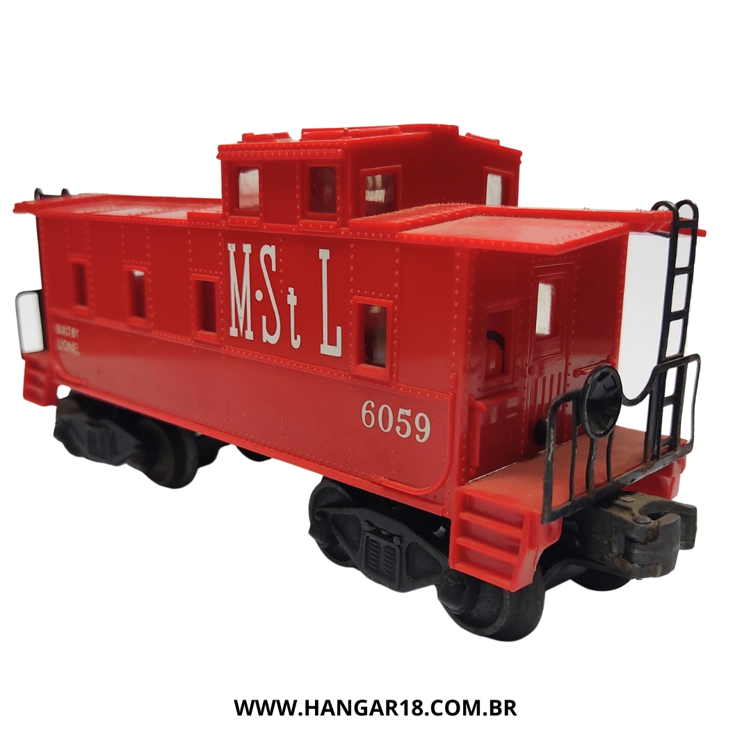 VAGÃO CABOOSE M &amp; St. 6059(B) VERM LIONEL ESC O