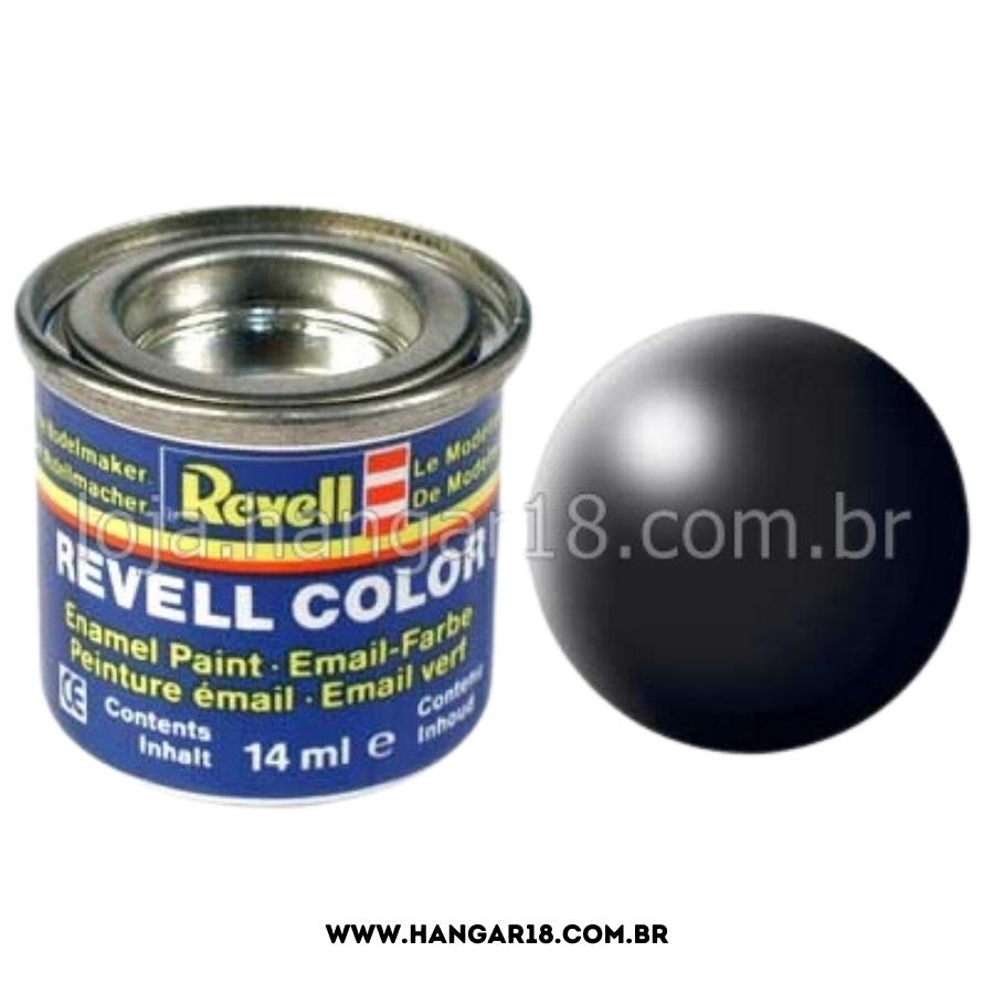 TINTA REVELL ESMALTE 32302 PRETO ACETINADO 14ML