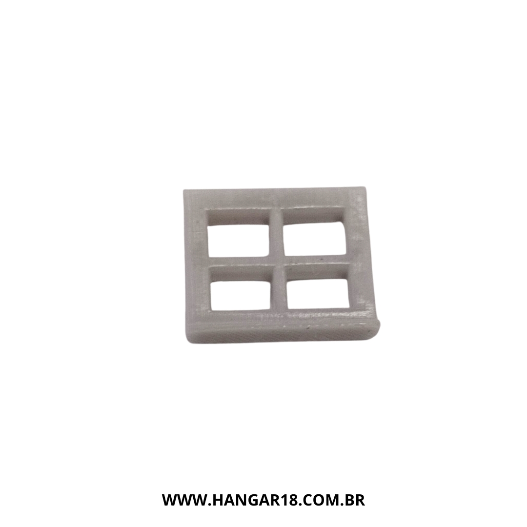JANELA QUADRADA 11,5MM 4und (J004) ESCALA HO H18