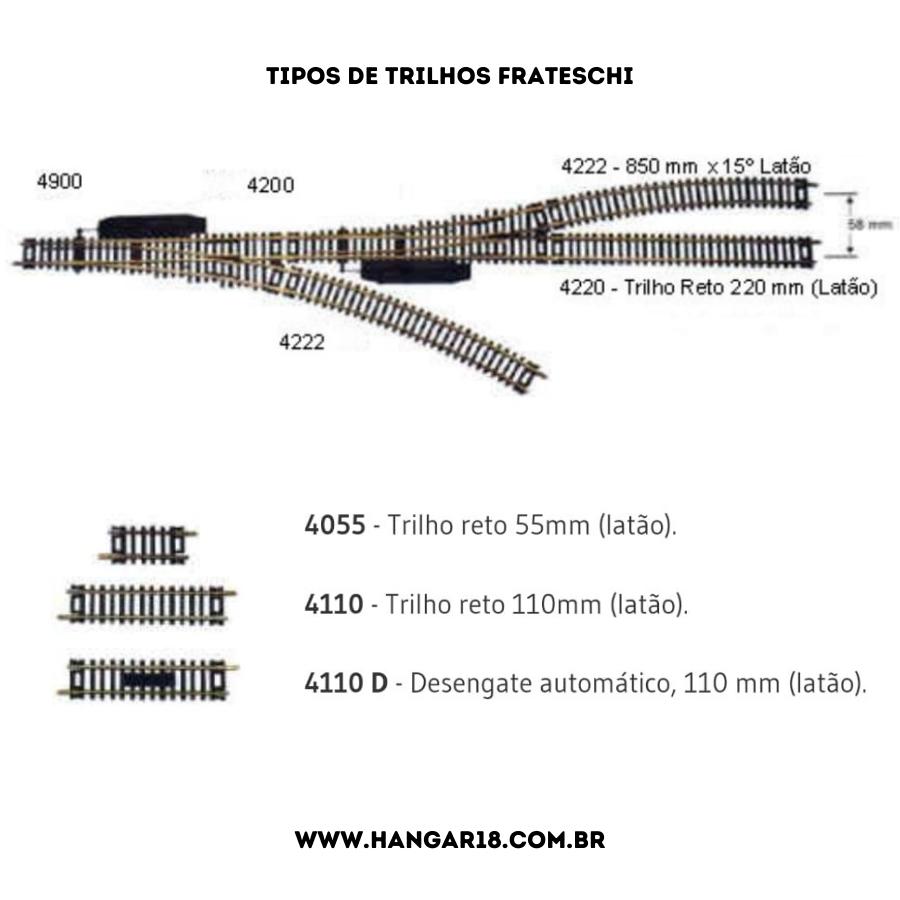 TRILHO RETO 110MM FRATESCHI 4110