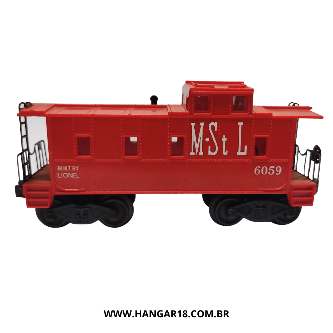 VAGÃO CABOOSE M &amp; St. 6059(B) VERM LIONEL ESC O