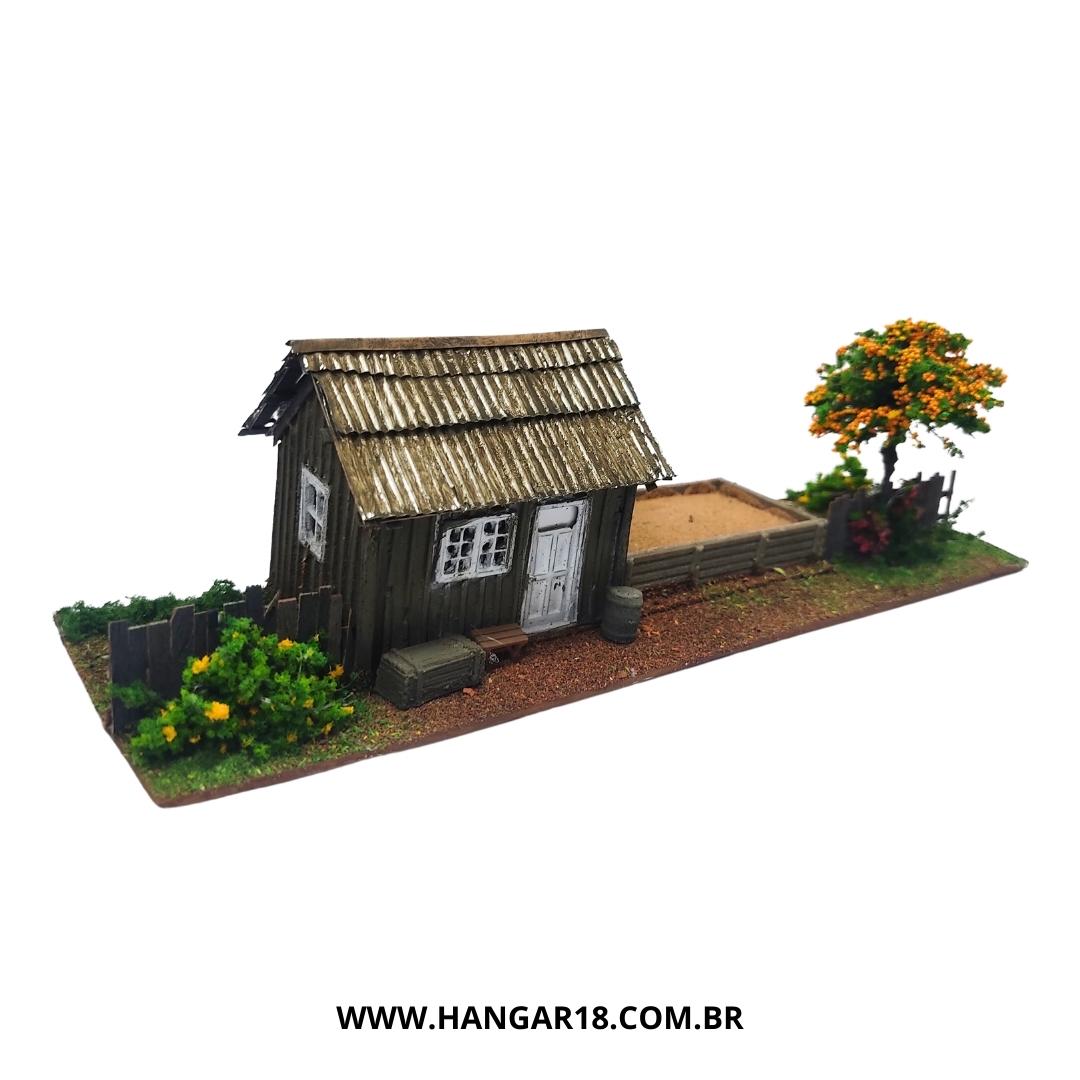 DIORAMA CASA C/ DEP AREIA (0613) ESCALA HO ANJOLI