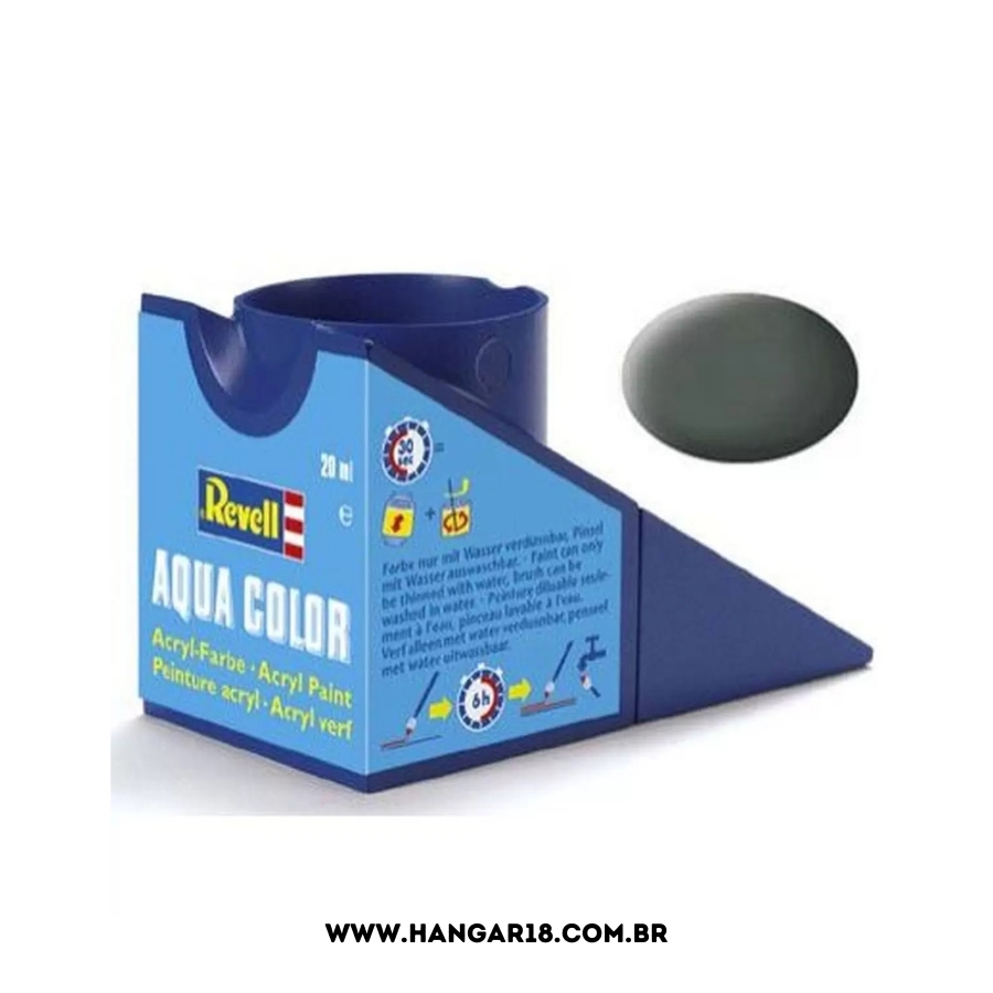 TINTA REVELL ACRILICA 36166 CINZA OLIVA FOSCO 14ML