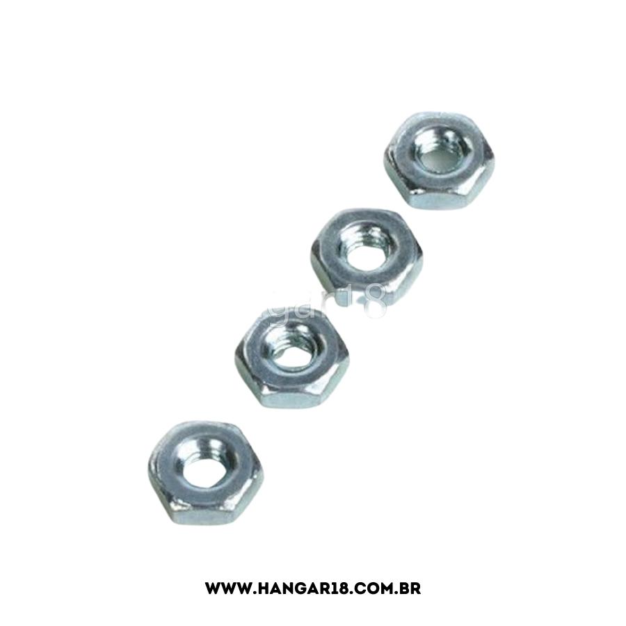 PORCA DE AÇO (4) 8-32 STEEL HEX NUTS DUBRO DUB563