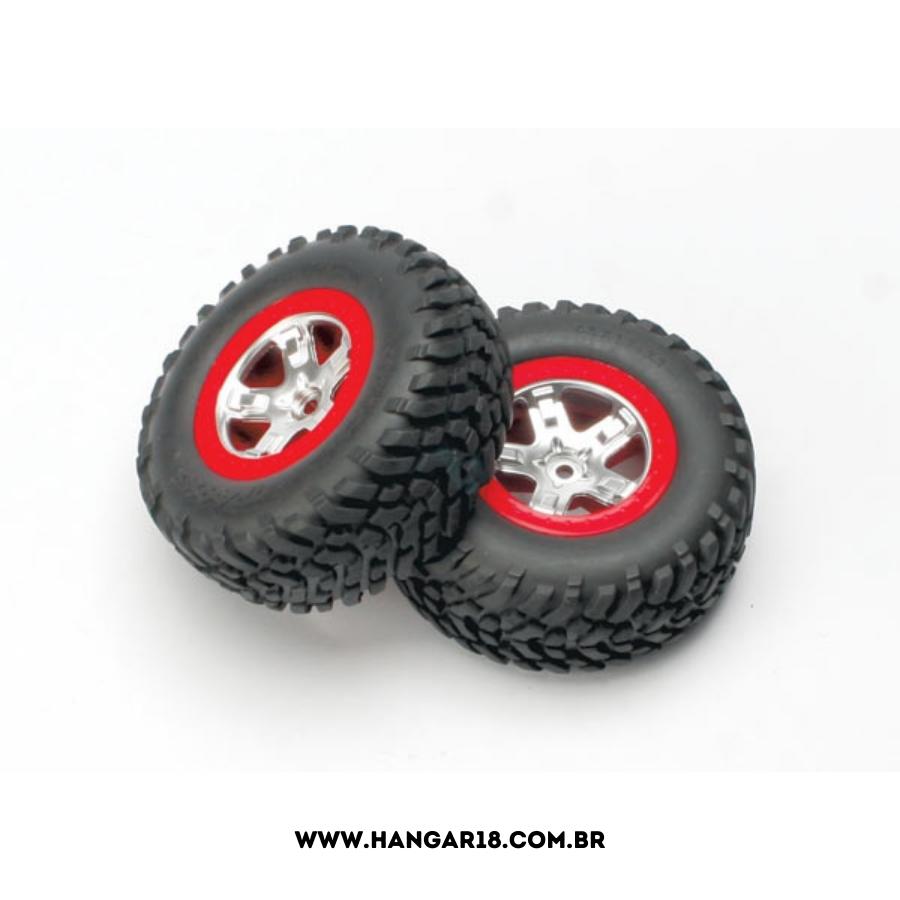 TIRES &amp; WHEELS ASSEMBLED RED REAR