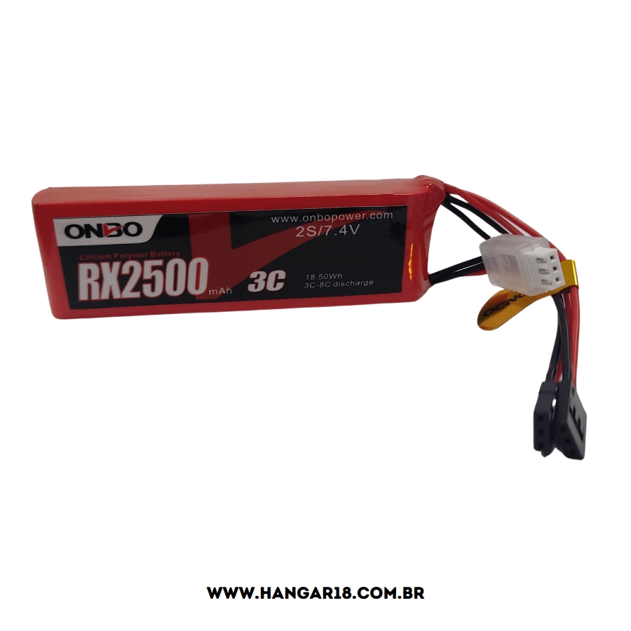 BATERIA 7,4V 2500mAH RX Battery 27,75wh ONBO