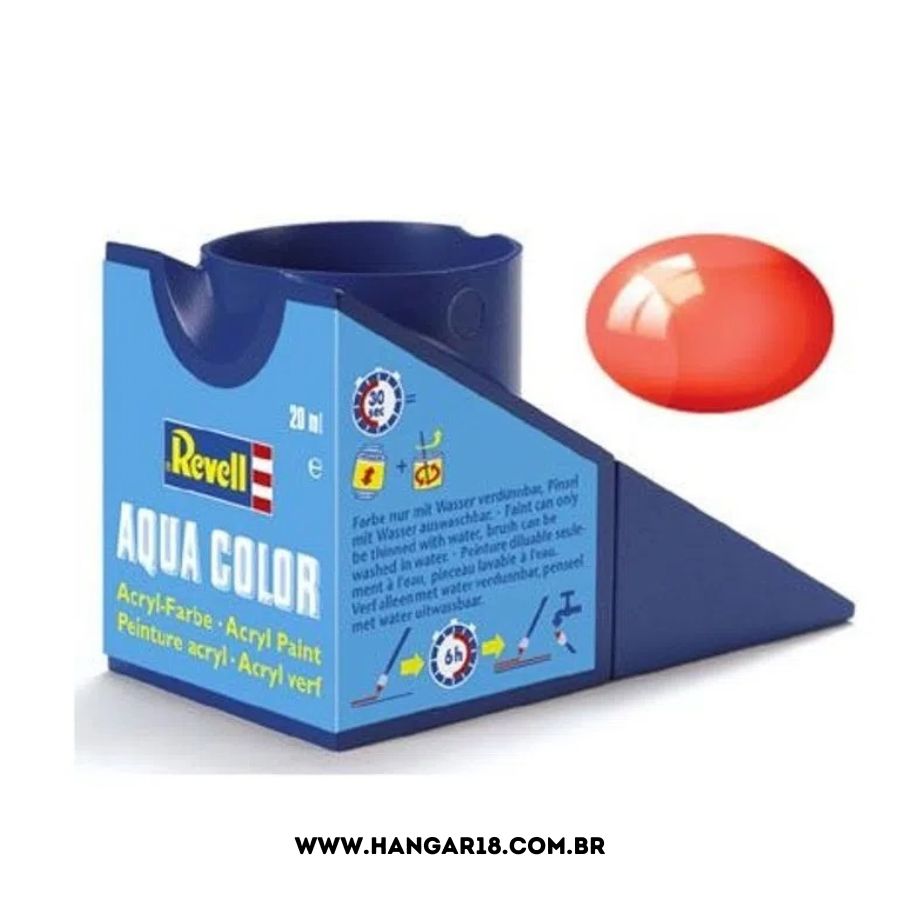 TINTA REVELL ACRILICA 36731 VERMELHO TRANSP 14ML